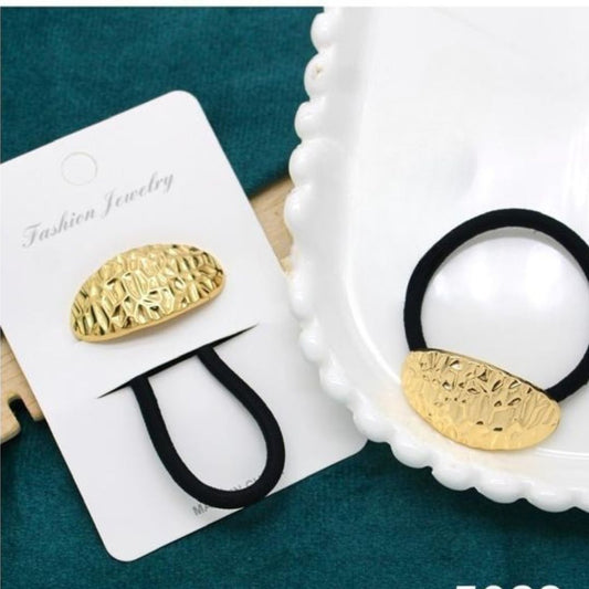 Textured Gold Hair Pony Cuff