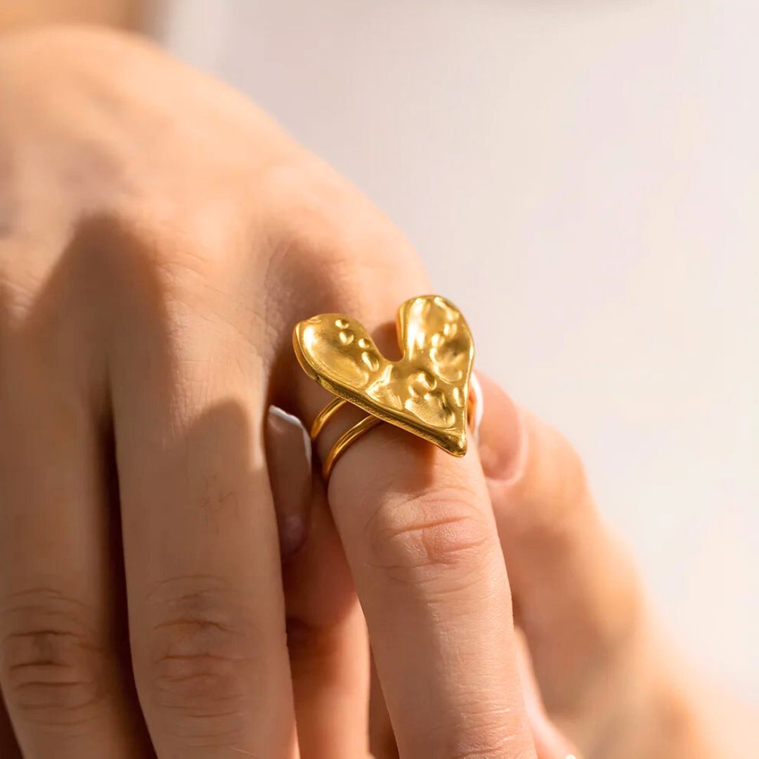 Sweet Heart  Adjustable Anti-tarnish Ring (RG262)