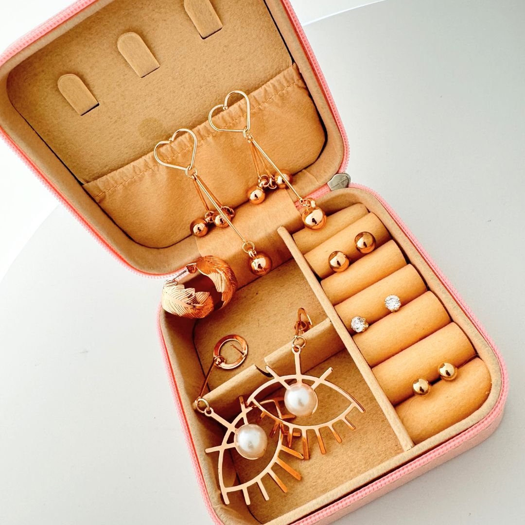 Miami Rosegold Earrings Combo (6 Earrings)