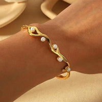 Pearl Studded Cuff Bracelet