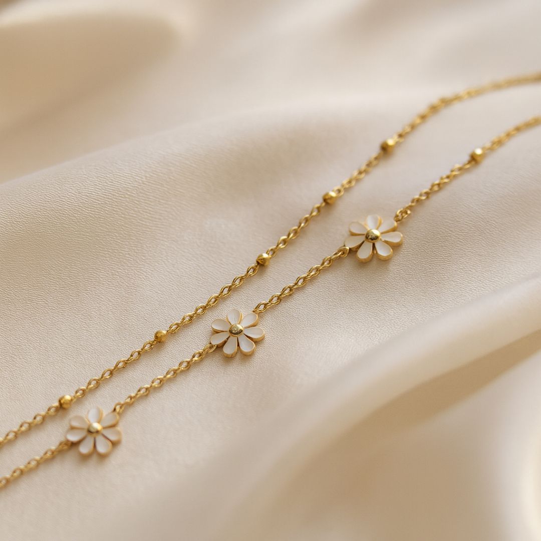 Bloom Daze Double Layered Anklet