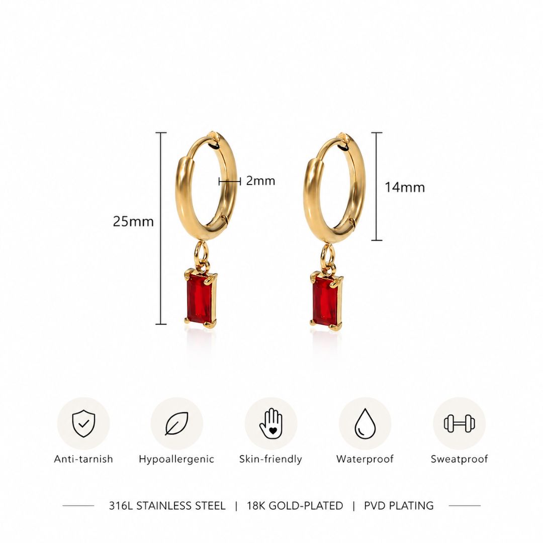 City Chic Ruby Hoops Earrings