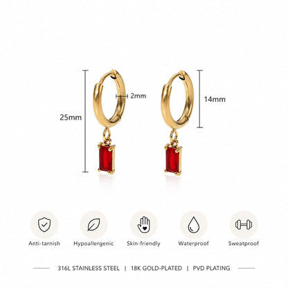 City Chic Ruby Hoops Earrings