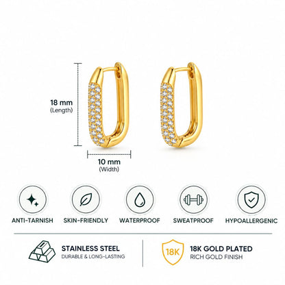 Urban Gleam Hoops Earrings