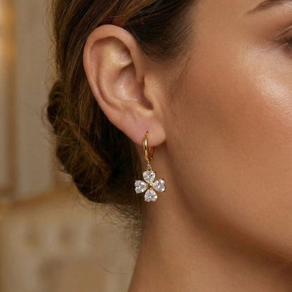 Studded Clover Earrings