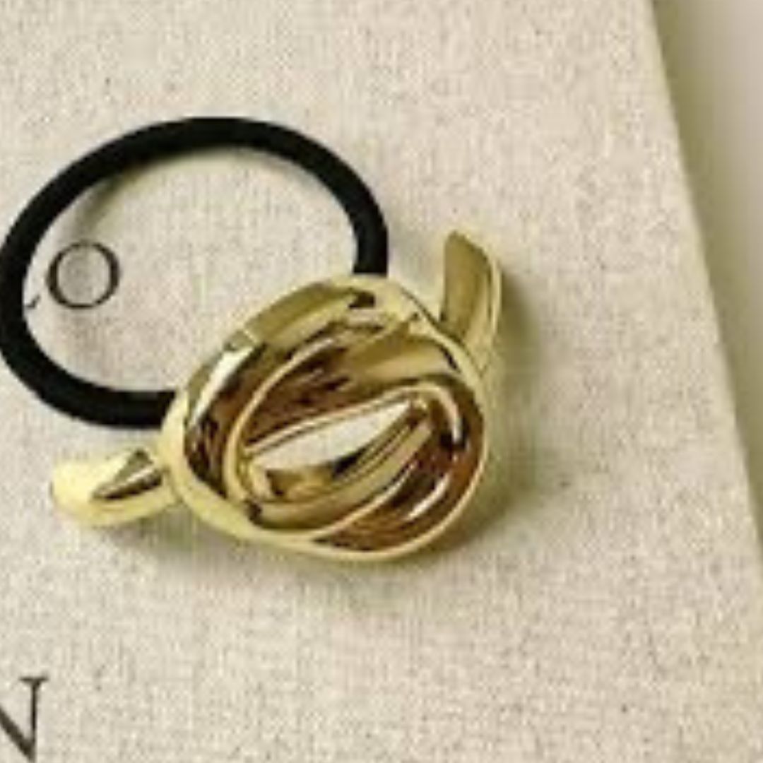 Gold Knot Hair Pony Cuff