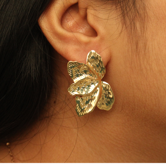 Aria Leaves Statement Earrings (ER116)