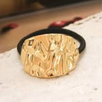 Textured Gold Hair Pony Cuff