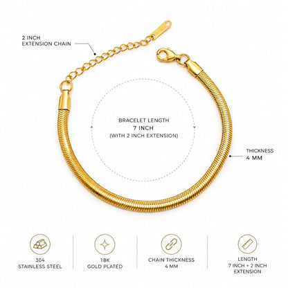 Lyra Snake Chain Bracelet