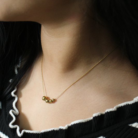 Golden balls Anti-tarnish Necklace