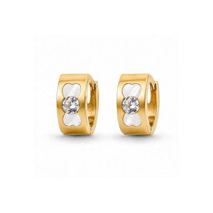 Noor Heart Hoop Earrings