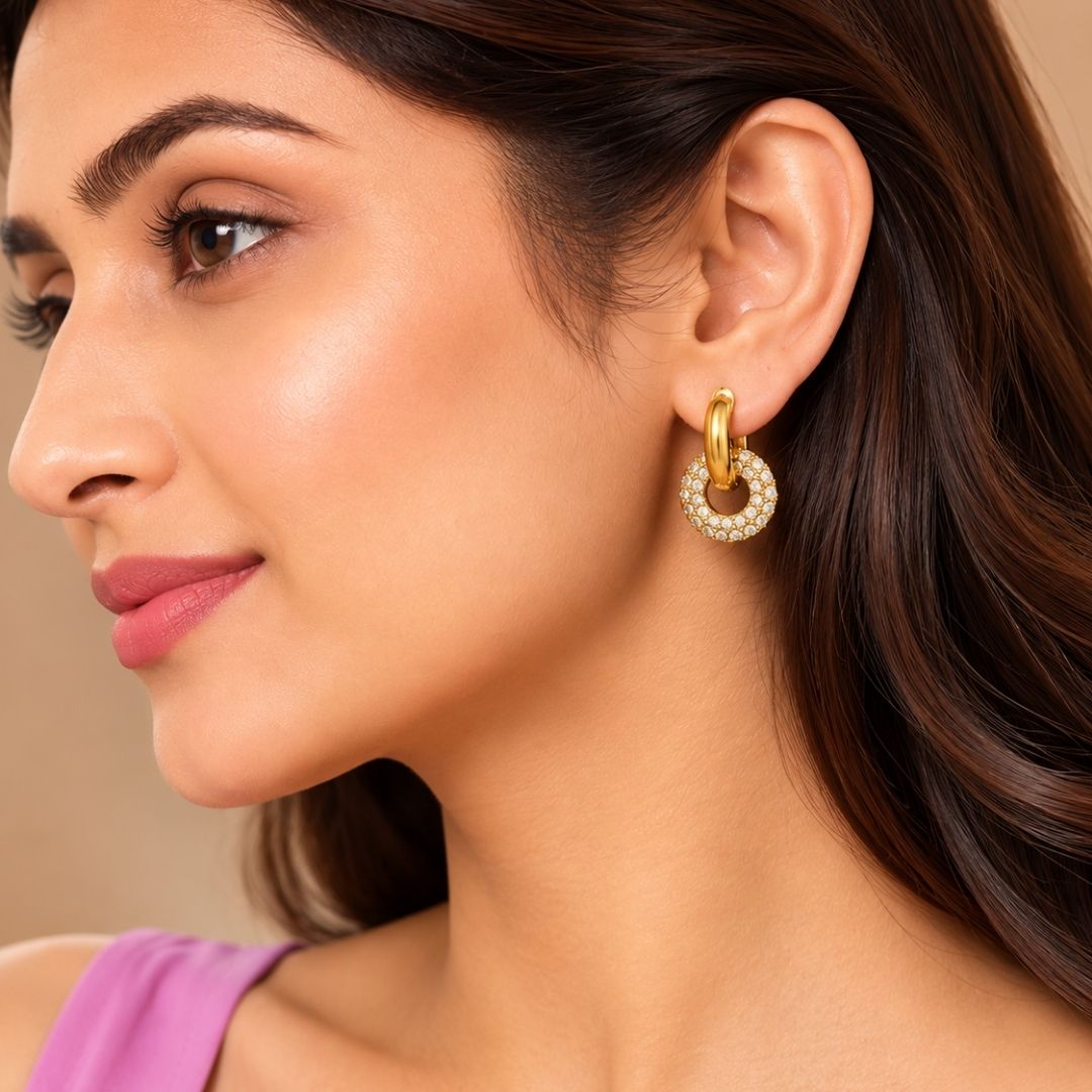 Halqa Pavé Hoop Earrings