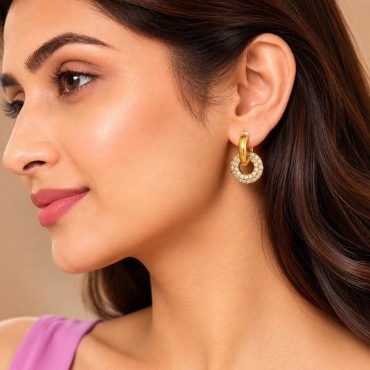 Halqa Pavé Hoop Earrings
