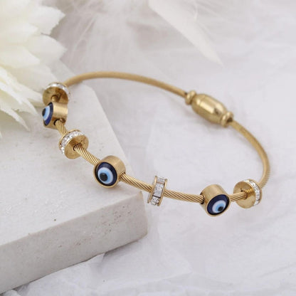Evil Eye Charm Bracelet Stack