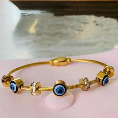 Evil Eye Charm Bracelet Stack