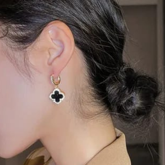 Black MoP Anti-tarnish Earrings ER119