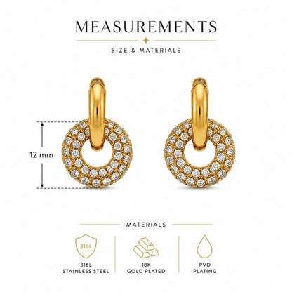 Halqa Pavé Hoop Earrings