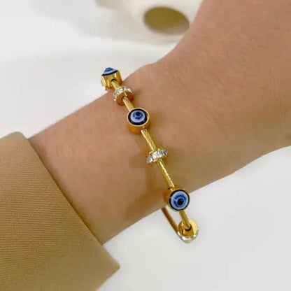 Evil Eye Charm Bracelet Stack