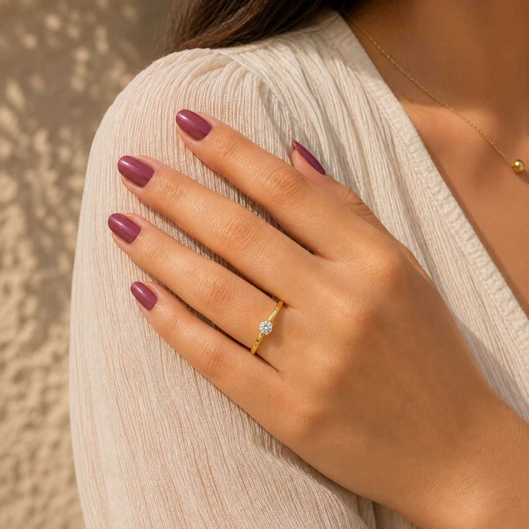 Elise Dainty Solitaire Ring