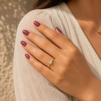 Elise Dainty Solitaire Ring