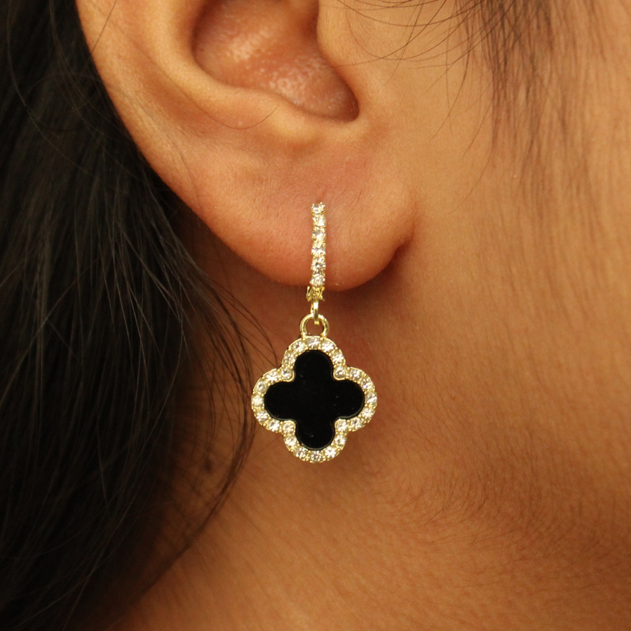 Black MoP Anti-tarnish Earrings ER119