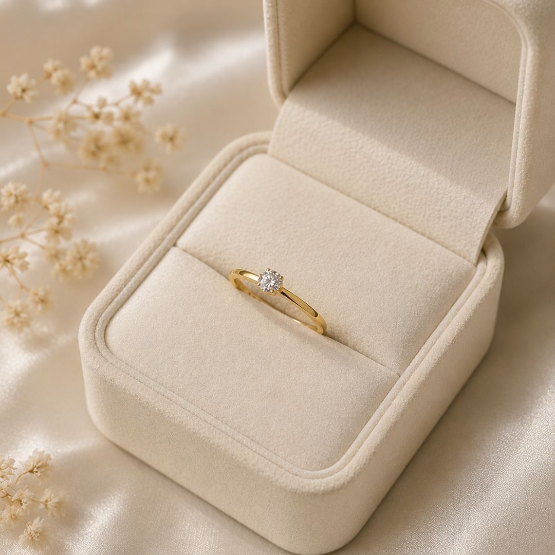 Elise Dainty Solitaire Ring