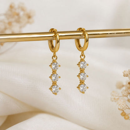 Jhilmil Drop Hoop Earrings