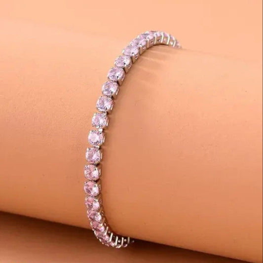 Pink Tennis Bracelet