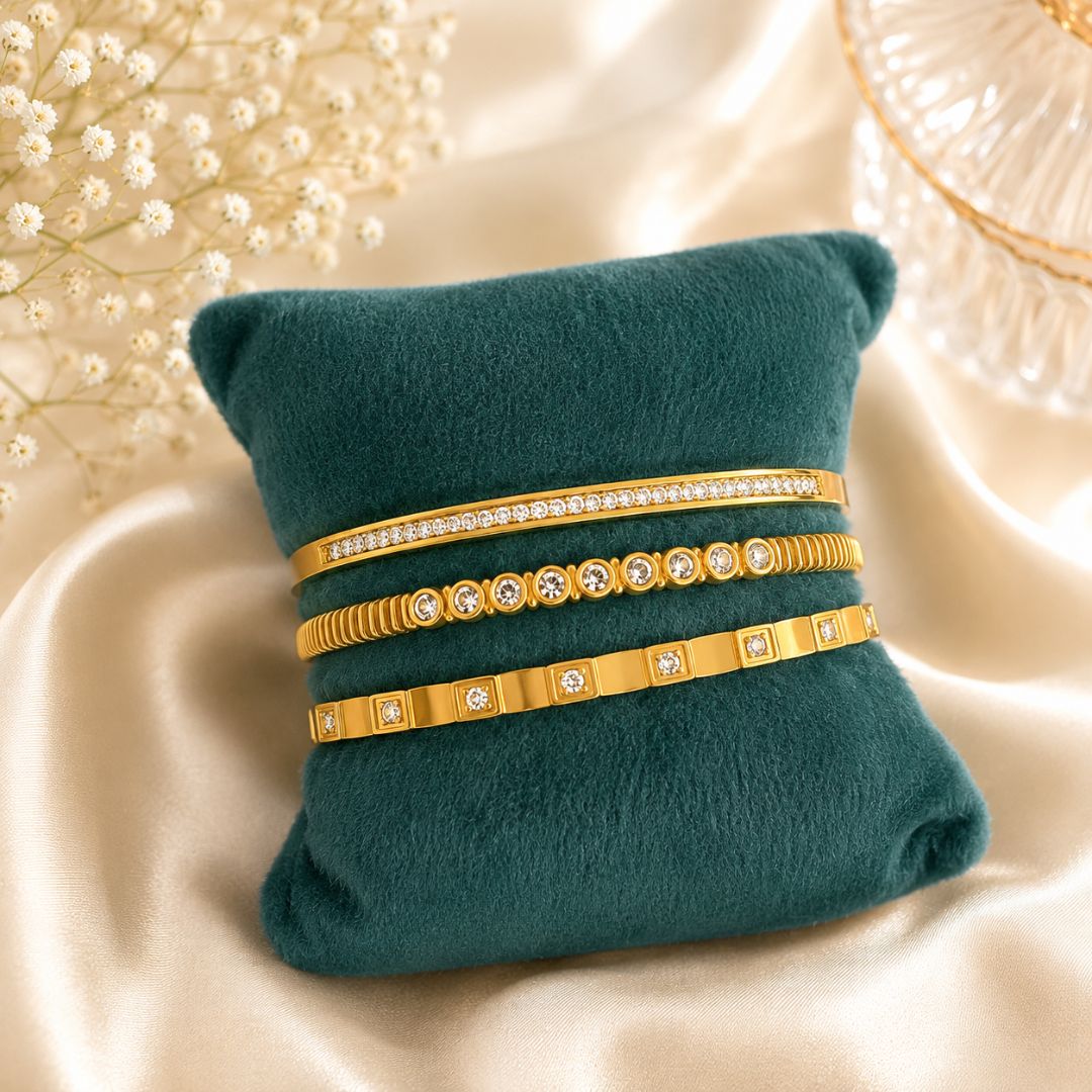 Golden Radiance Bracelet Stack