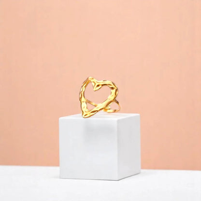 Ripple Heart Ring