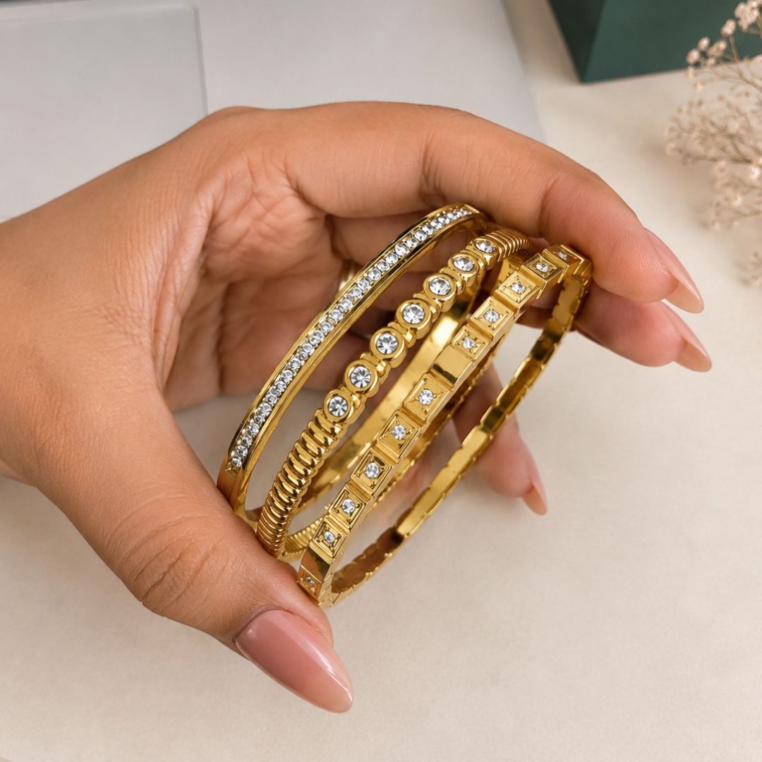 Golden Radiance Bracelet Stack