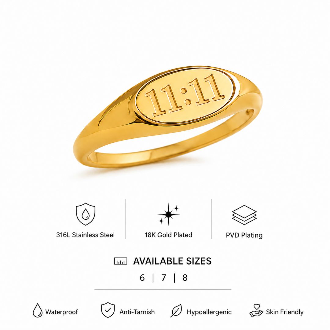 Manifest 11:11 Signet Ring
