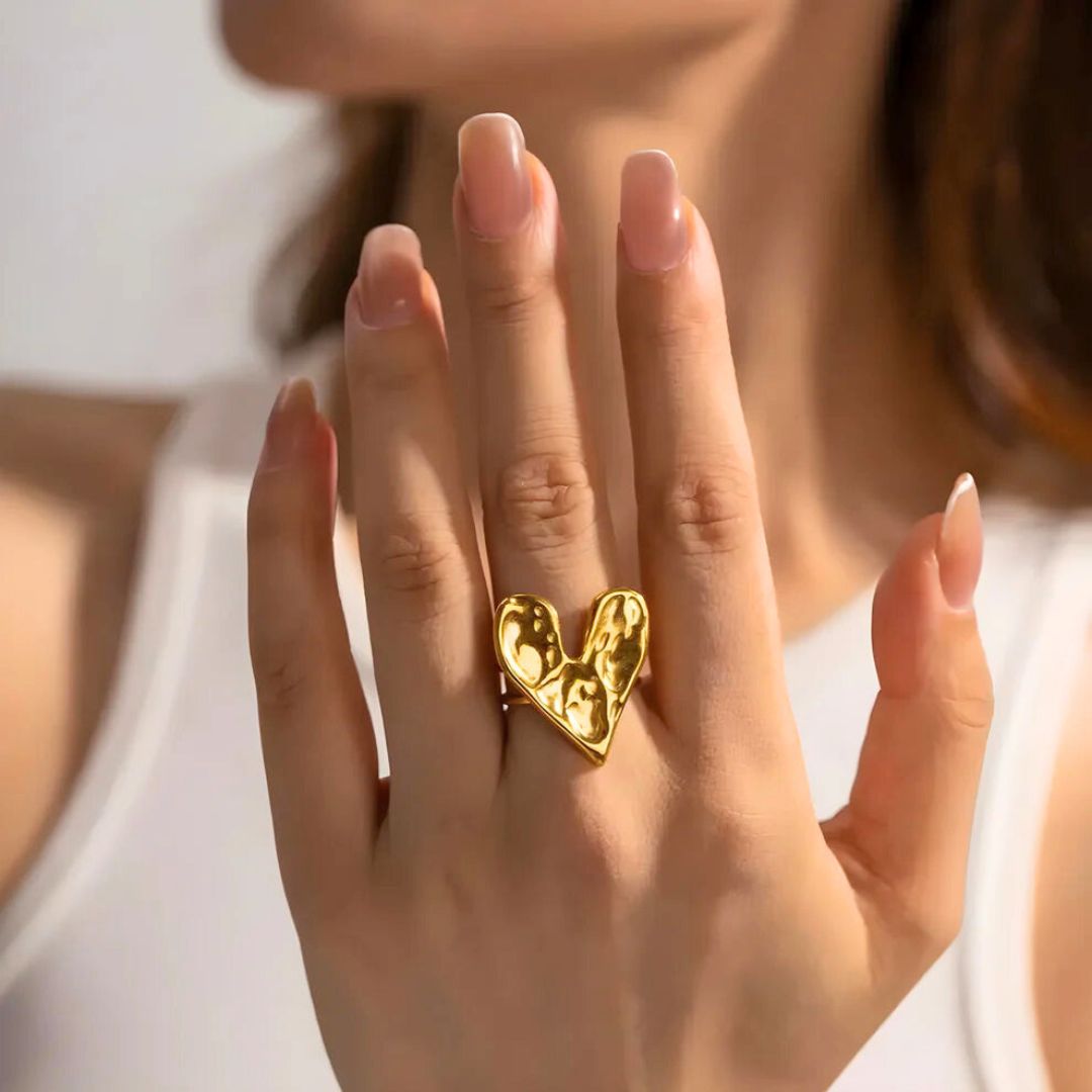 Sweet Heart  Adjustable Anti-tarnish Ring (RG262)