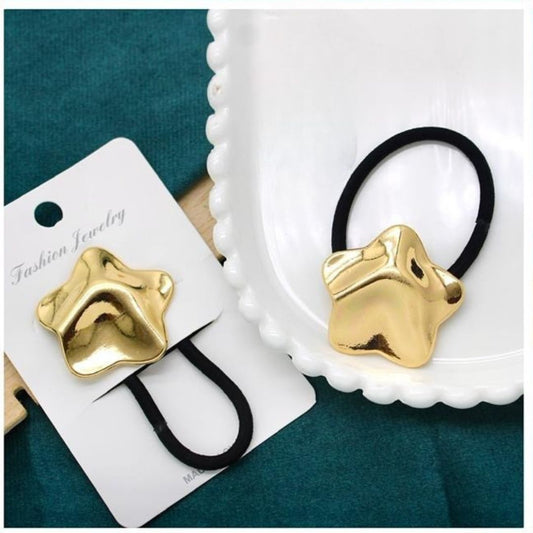 Shiny Gold Star Hair Pony Cuff