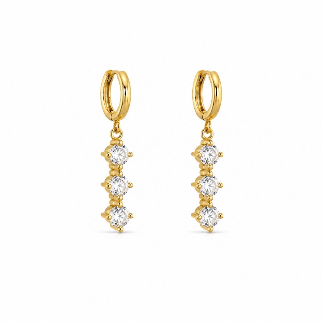 Jhilmil Drop Hoop Earrings