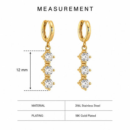 Jhilmil Drop Hoop Earrings