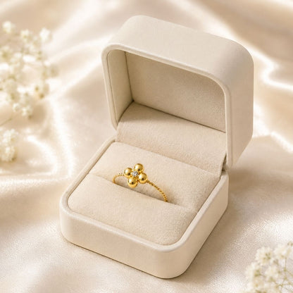 Fleurette Beaded Flower Ring