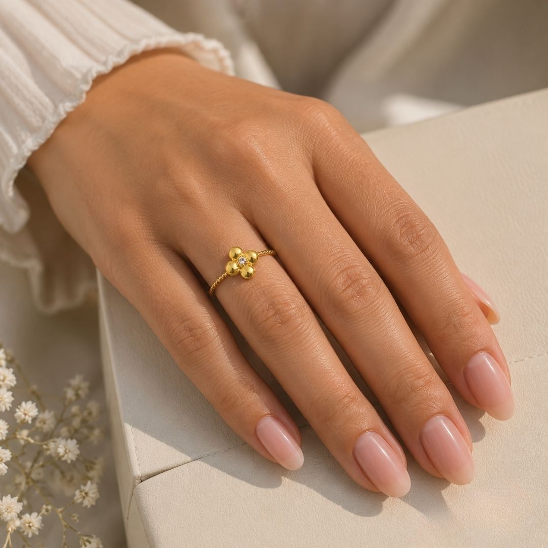 Fleurette Beaded Flower Ring