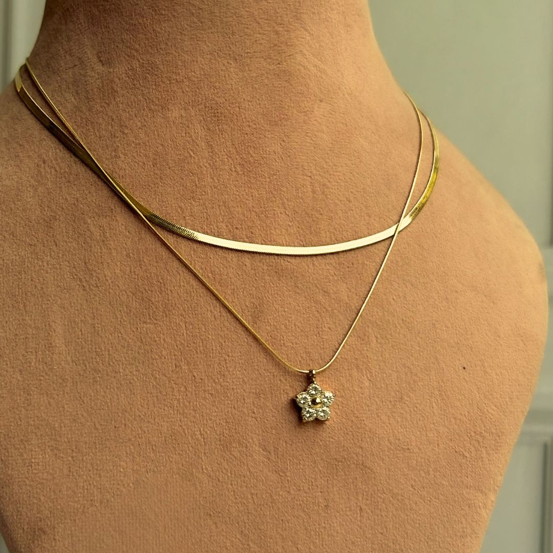 Layered Daisy Necklace