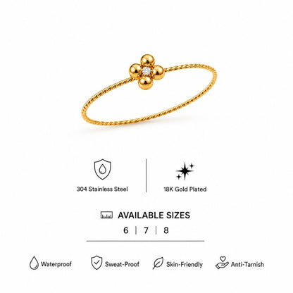 Fleurette Beaded Flower Ring