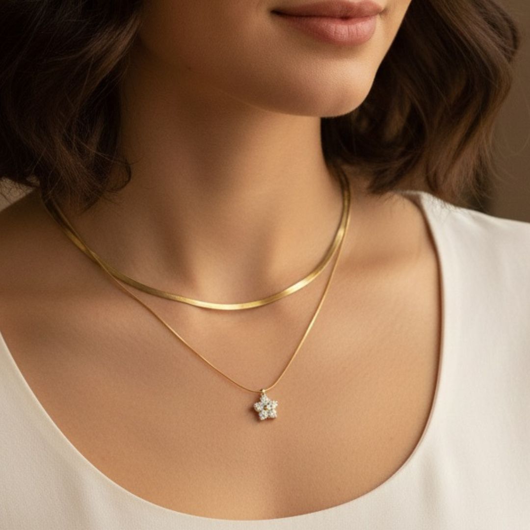 Layered Daisy Necklace