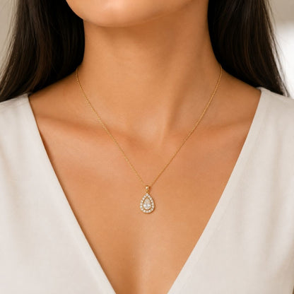 Dewdrop Halo Necklace