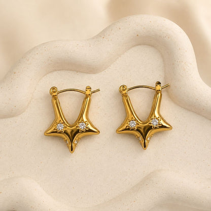 Nova Point Hoop Earrings