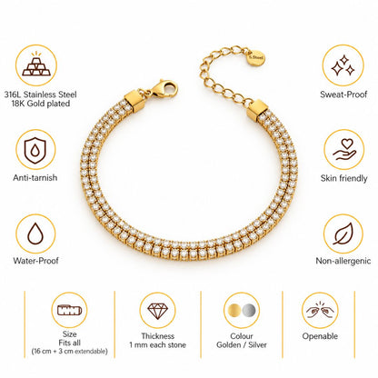 Rebel Radiance Tennis Bracelet