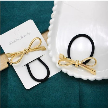 Gold Bow Hair Pony Cuff 3.0