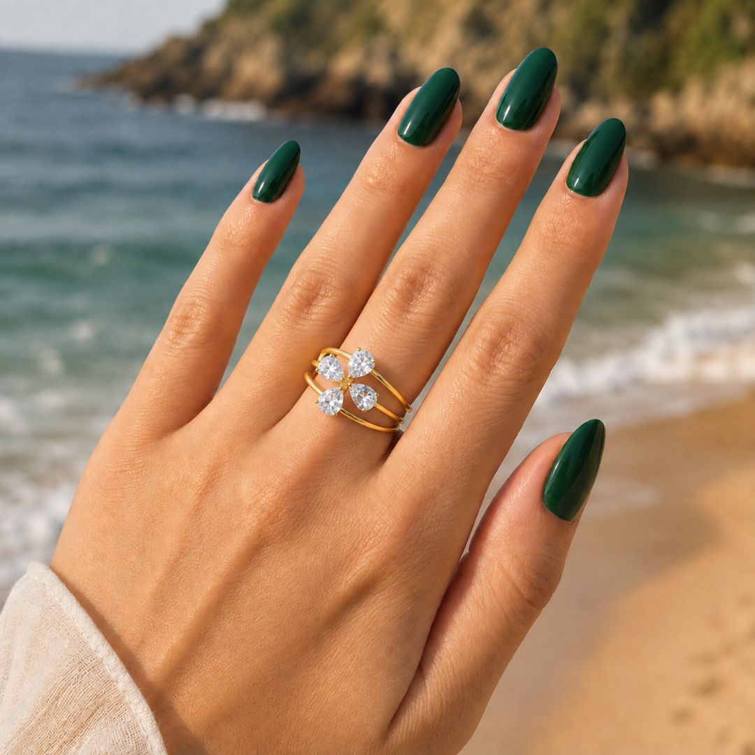 Zinnia Triple Band Ring