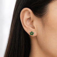 Dazzling Daisy Green Earrings