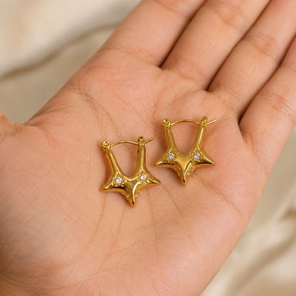 Nova Point Hoop Earrings