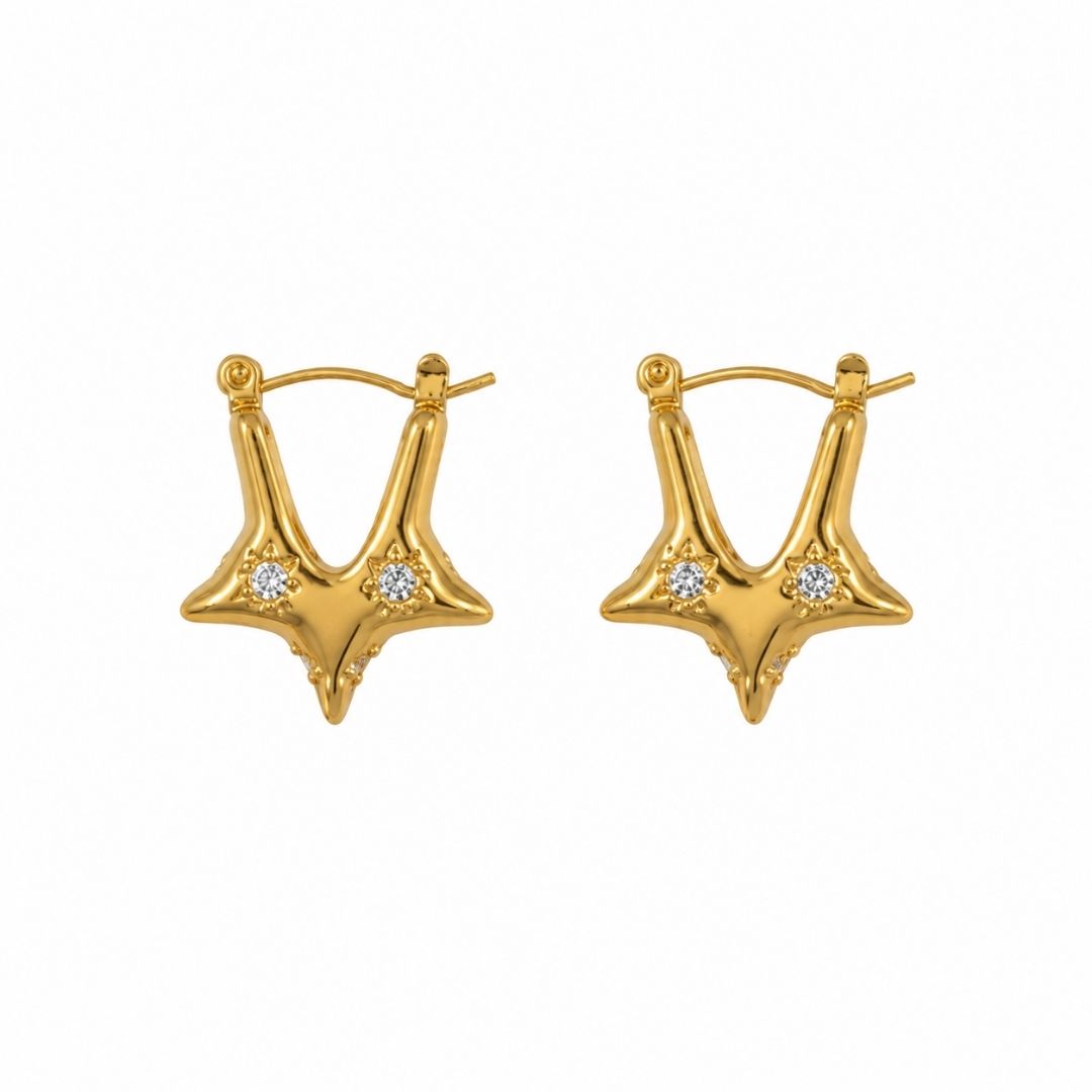 Nova Point Hoop Earrings