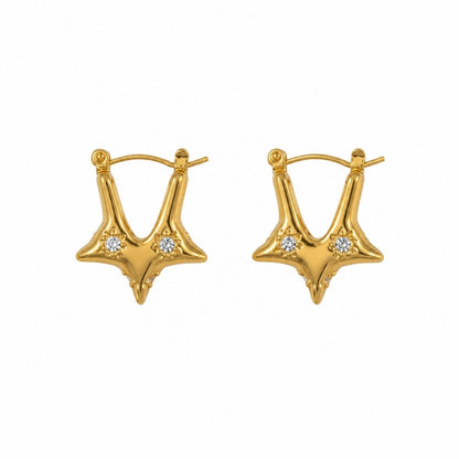 Nova Point Hoop Earrings